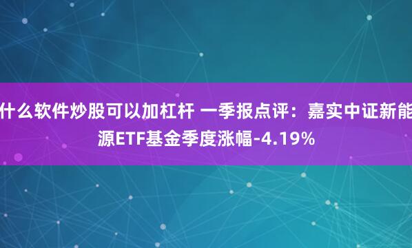 什么软件炒股可以加杠杆 一季报点评：嘉实中证新能源ETF基金季度涨幅-4.19%