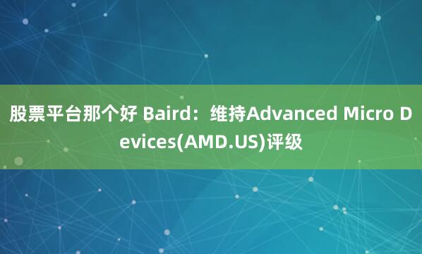 股票平台那个好 Baird：维持Advanced Micro Devices(AMD.US)评级