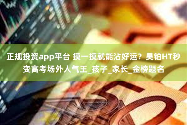 正规投资app平台 摸一摸就能沾好运？昊铂HT秒变高考场外人气王_孩子_家长_金榜题名
