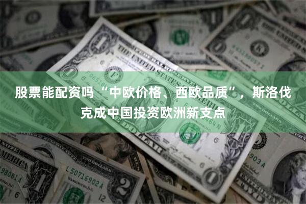 股票能配资吗 “中欧价格、西欧品质”,斯洛伐克成中国投资欧洲新支点